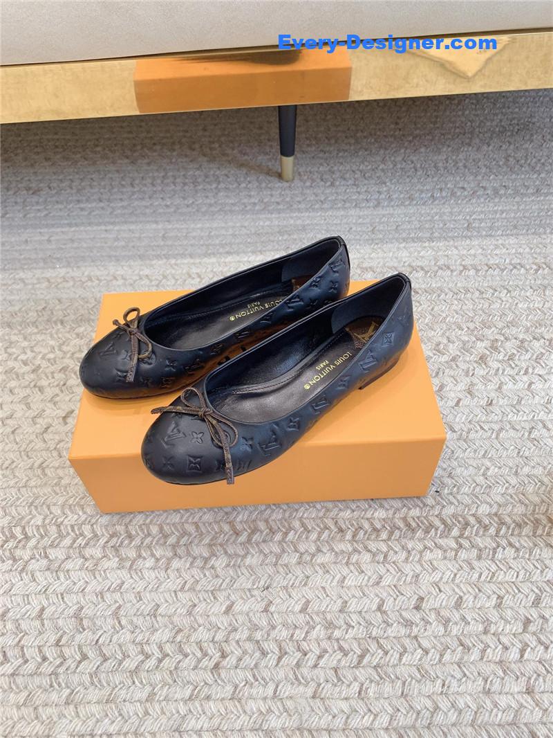 l0vis Vvtt0n lv nina flat bottom bowknot shoes