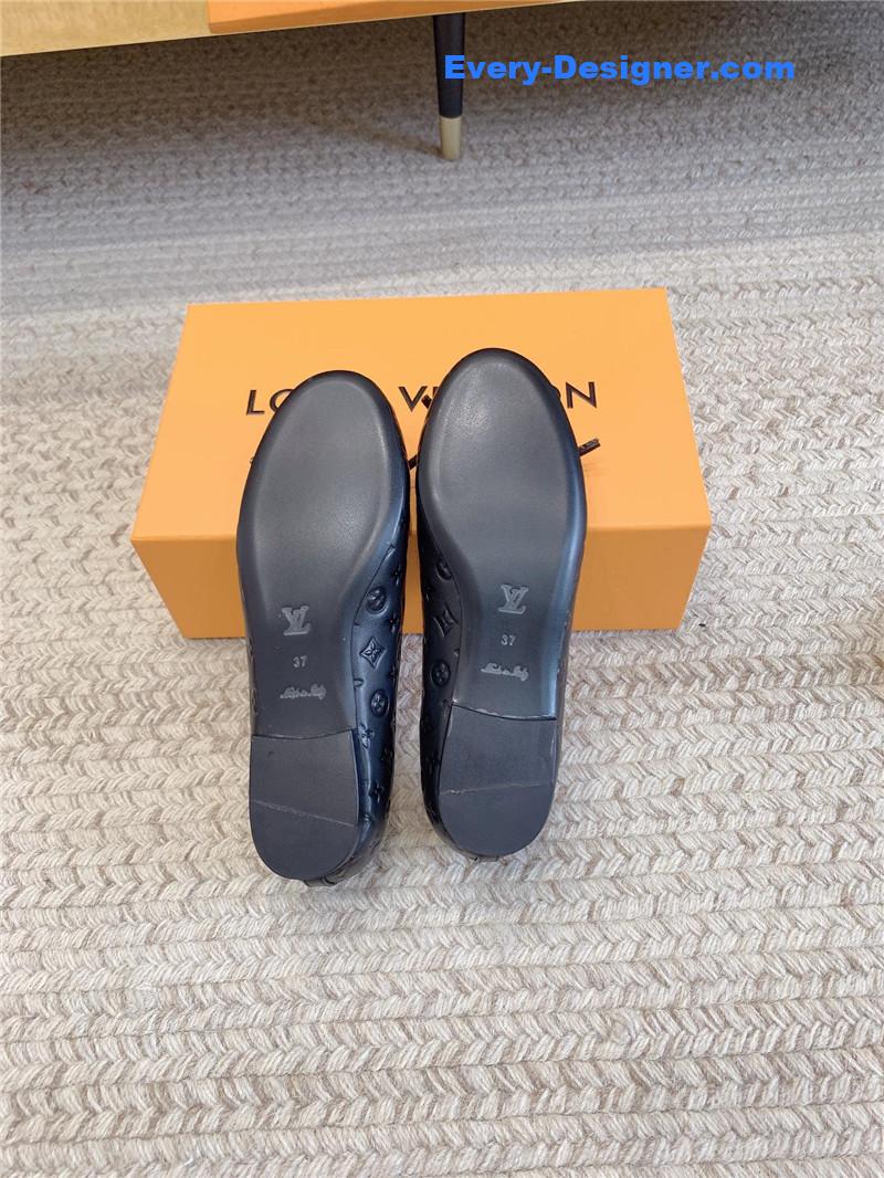 l0vis Vvtt0n lv nina flat bottom bowknot shoes