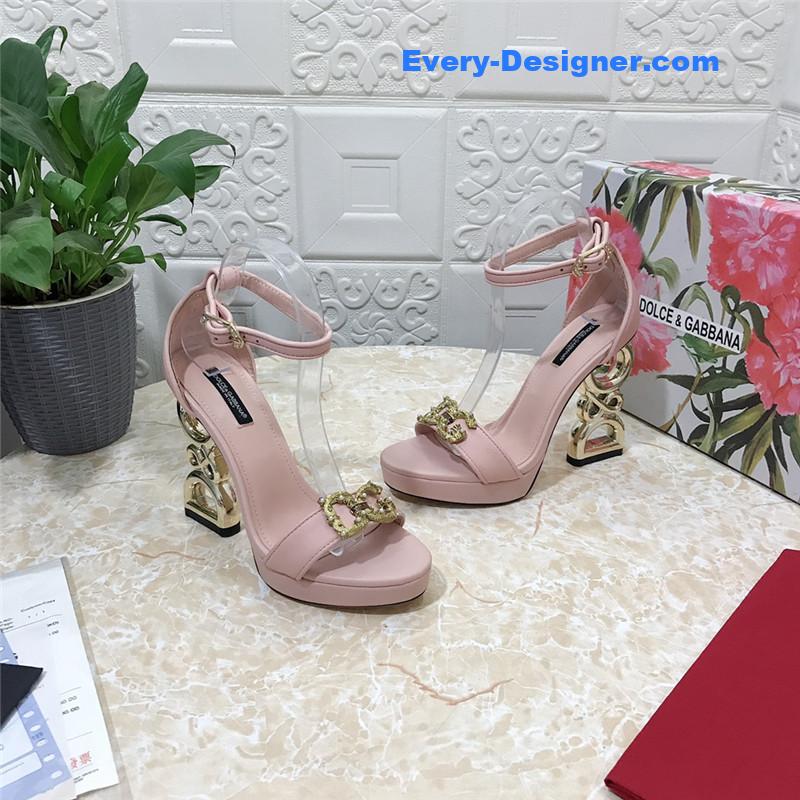 Dolce & Gabbana d&g platform DG big gold buckle heel sandals