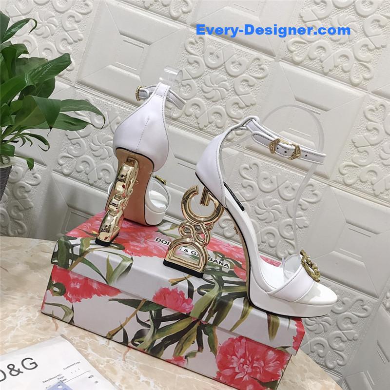 Dolce & Gabbana d&g platform DG big gold buckle heel sandals