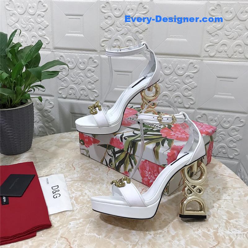 Dolce & Gabbana d&g platform DG big gold buckle heel sandals