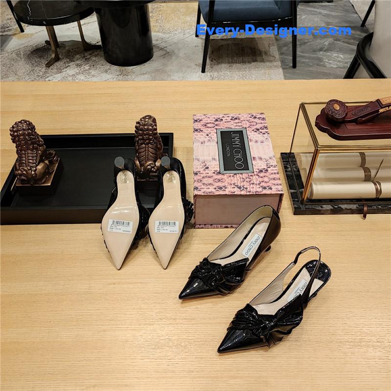 J1m*y Ch00 ruffled knot wrinkled sandals