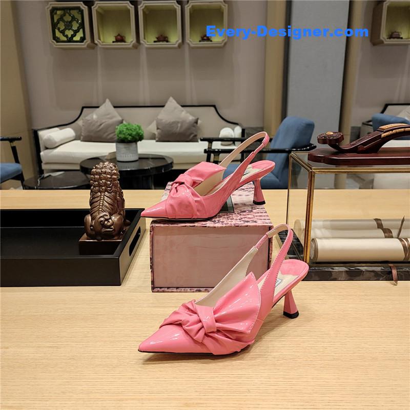 J1m*y Ch00 ruffled knot wrinkled sandals