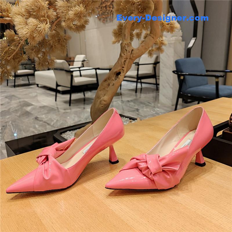 Jimmy Choo Ruffled Knot Wrinkled Sandals