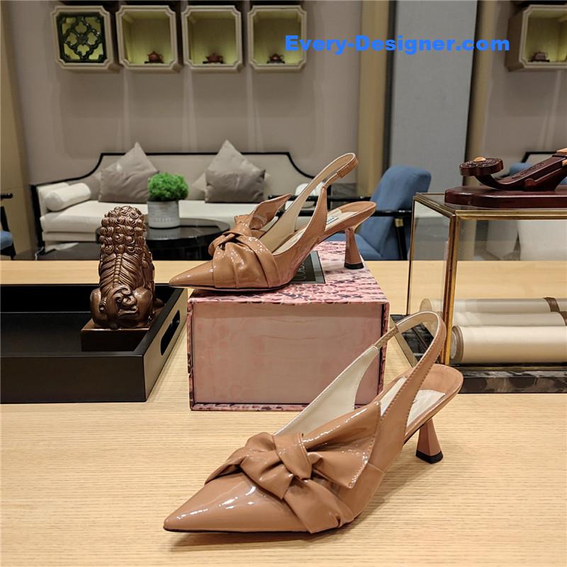 J1m*y Ch00 ruffled knot wrinkled sandals