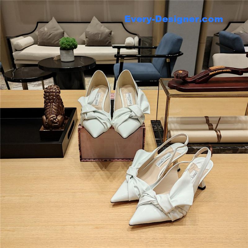 J1m*y Ch00 ruffled knot wrinkled sandals