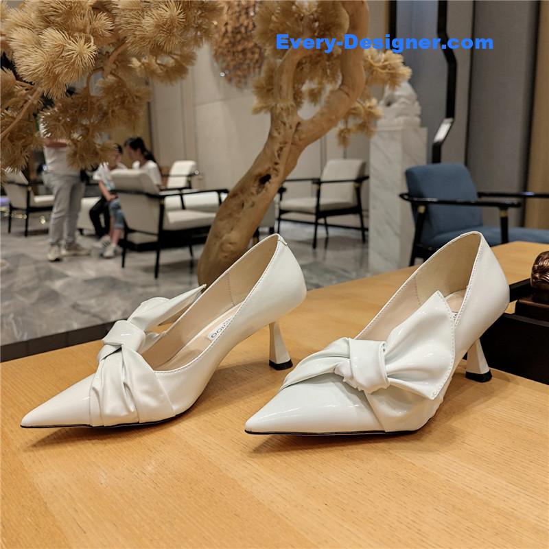 Jimmy Choo Ruffled Knot Wrinkled Sandals