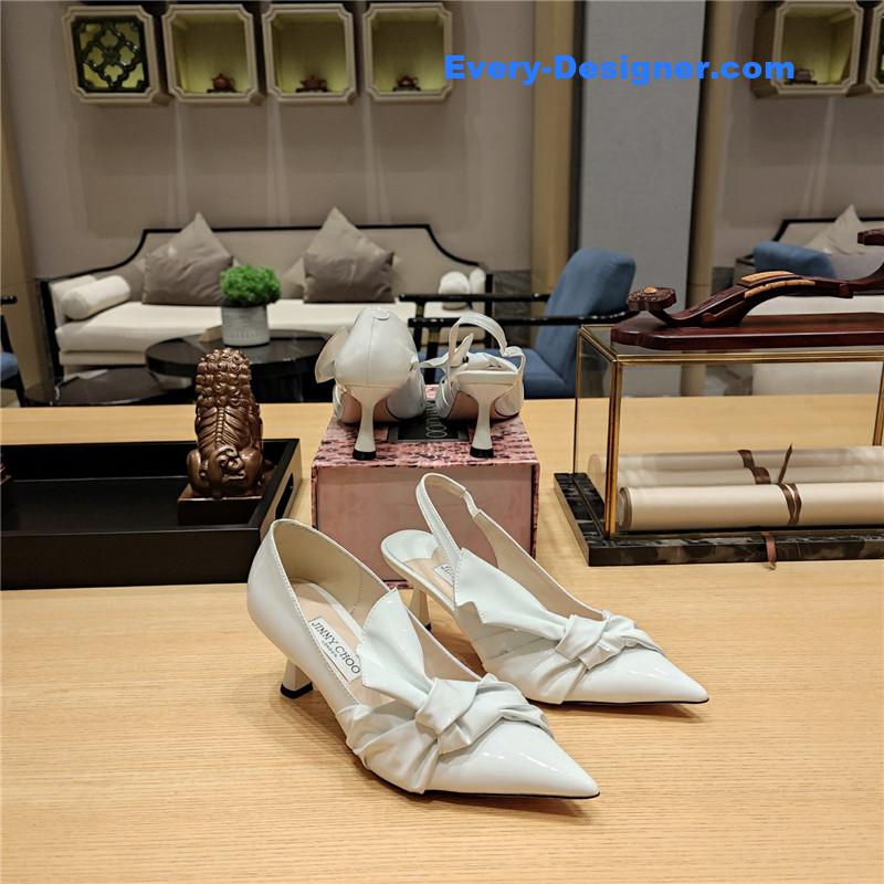 J1m*y Ch00 ruffled knot wrinkled sandals