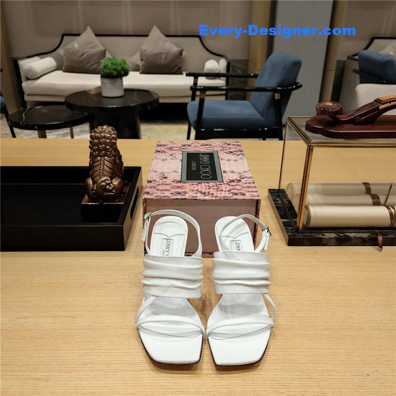 J1m*y Ch00 high heel square toe sandals