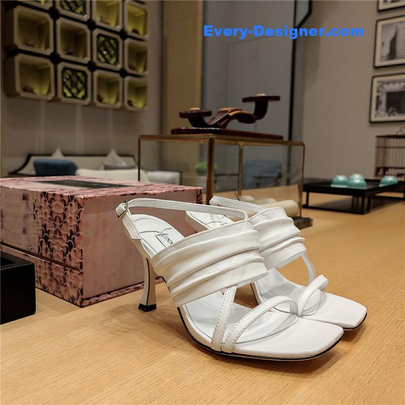 J1m*y Ch00 high heel square toe sandals