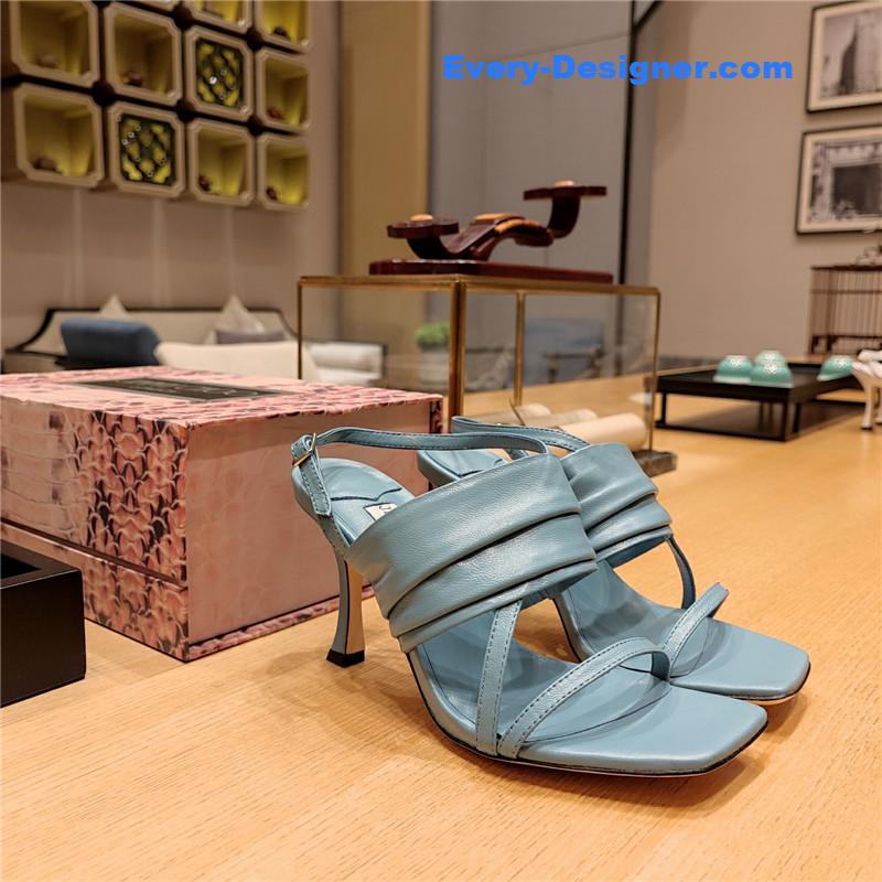 J1m*y Ch00 high heel square toe sandals
