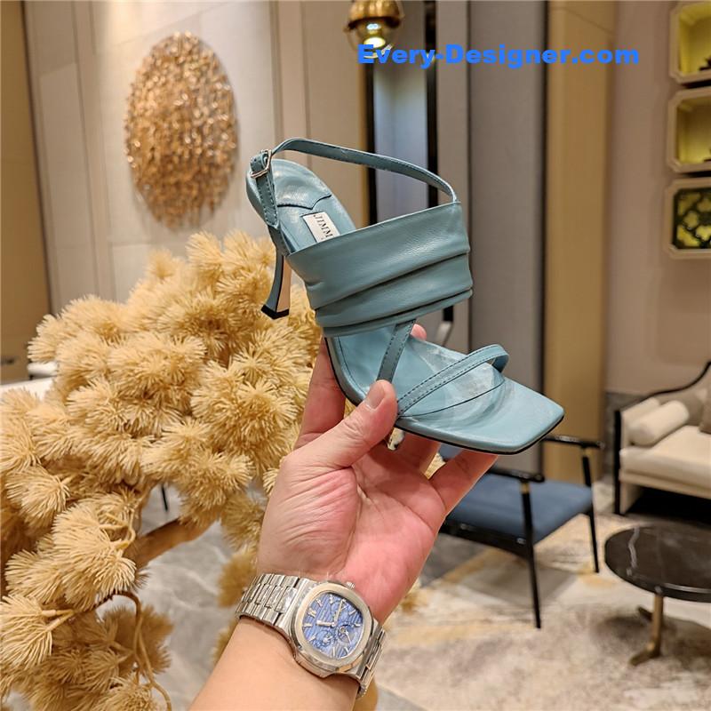 J1m*y Ch00 high heel square toe sandals