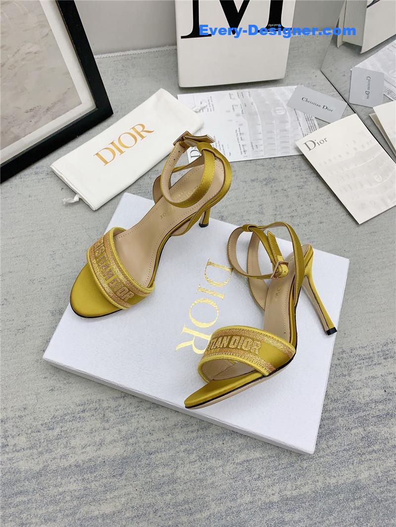 d10r fashion embroidered hot D1am0nd high-heeled sandals