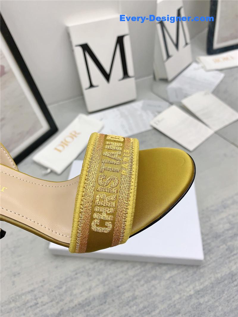 d10r fashion embroidered hot D1am0nd high-heeled sandals