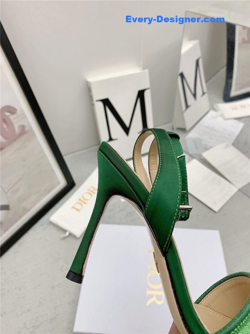 d10r fashion embroidered hot D1am0nd high-heeled sandals