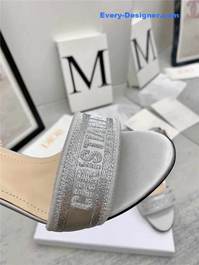 d10r fashion embroidered hot D1am0nd high-heeled sandals