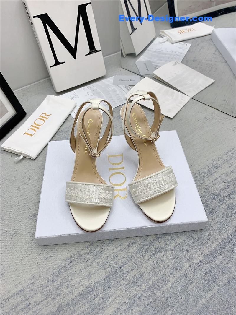 dior fashion embroidered hot diamond high-heeled sandals