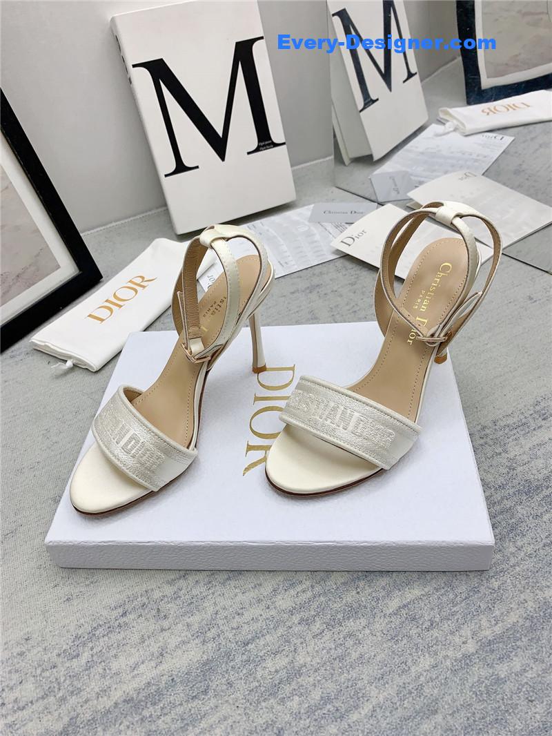dior fashion embroidered hot diamond high-heeled sandals