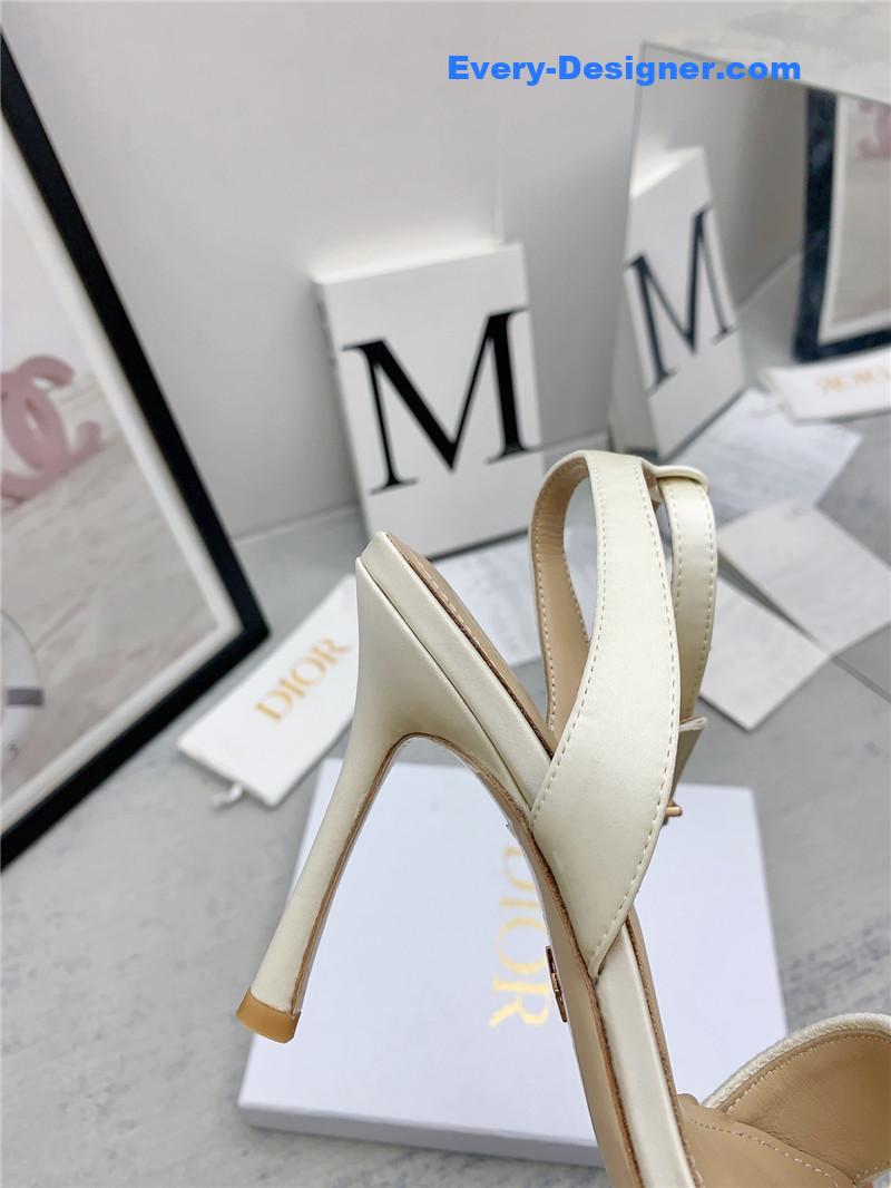 dior fashion embroidered hot diamond high-heeled sandals