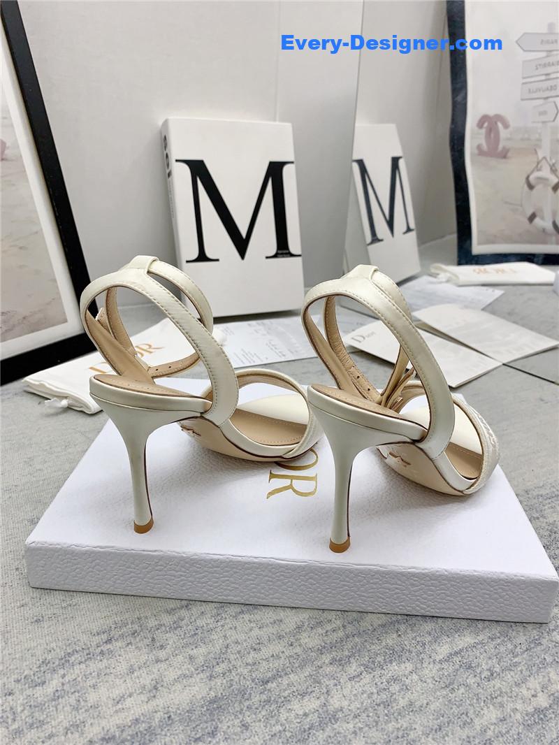 dior fashion embroidered hot diamond high-heeled sandals