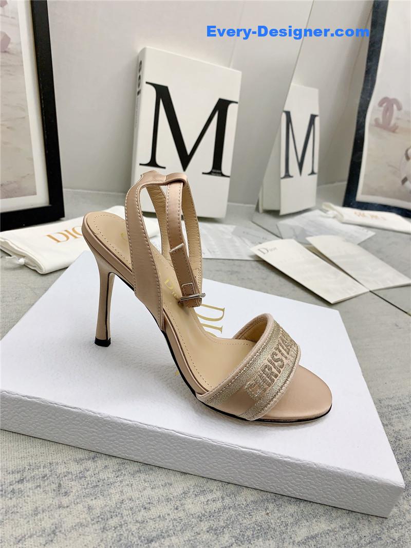 d10r fashion embroidered hot D1am0nd high-heeled sandals