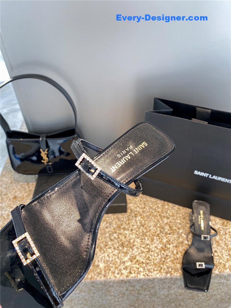 Y51 new rhinestone buckle high-heeled sandals