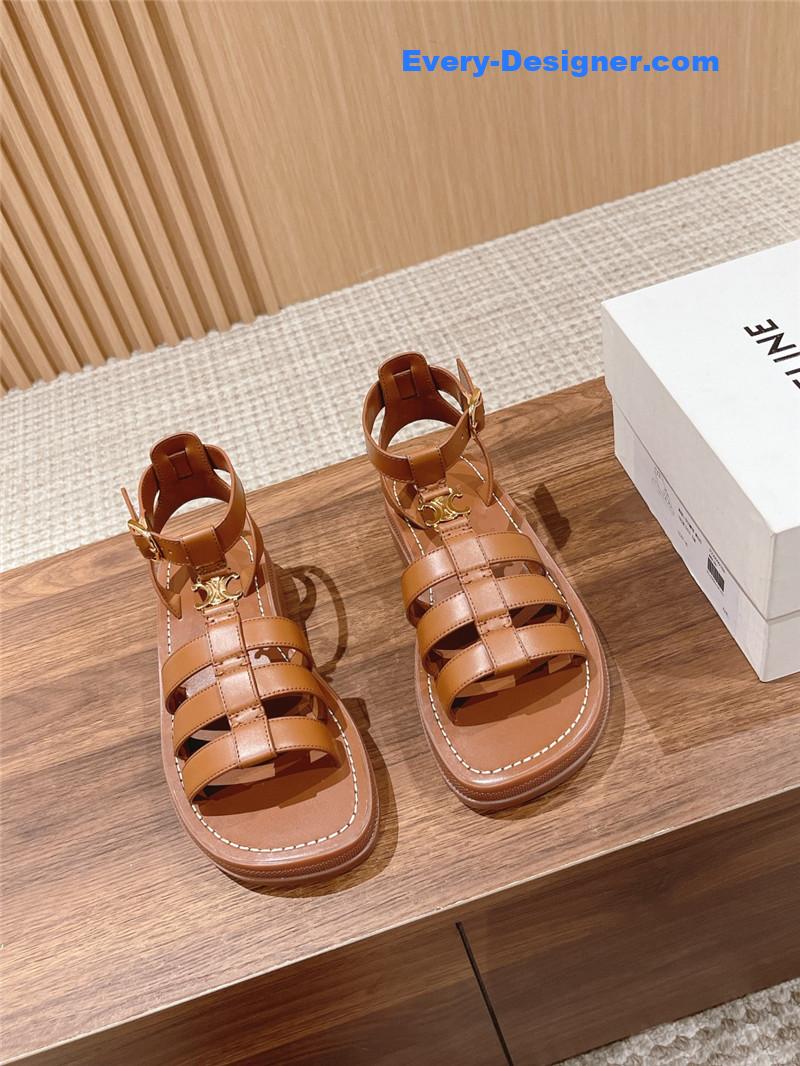 Ce1i*e arc de triomphe vintage roman platform sandals