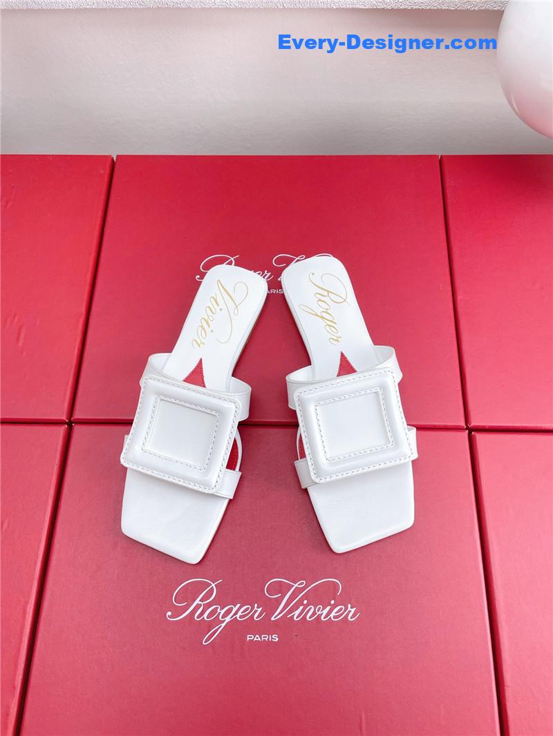 Roger vivier embroidered buckle mules