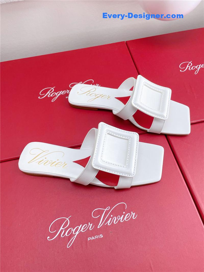 Roger vivier embroidered buckle mules