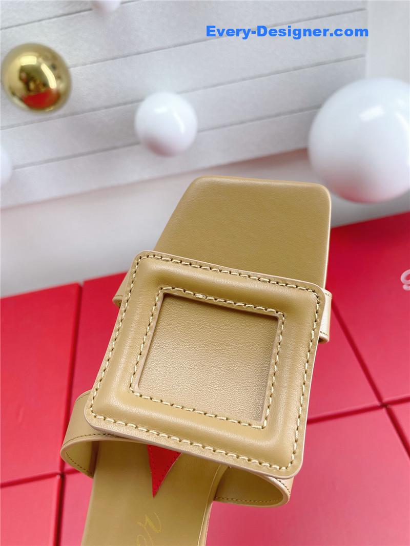 Roger vivier embroidered buckle mules