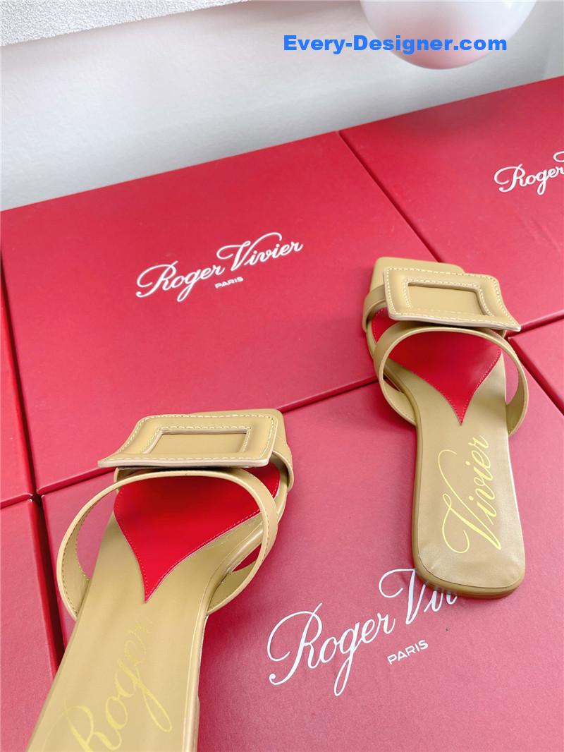 Roger vivier embroidered buckle mules