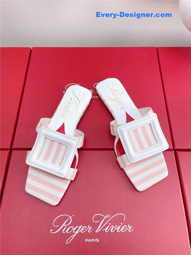 Roger vivier embroidered buckle mules