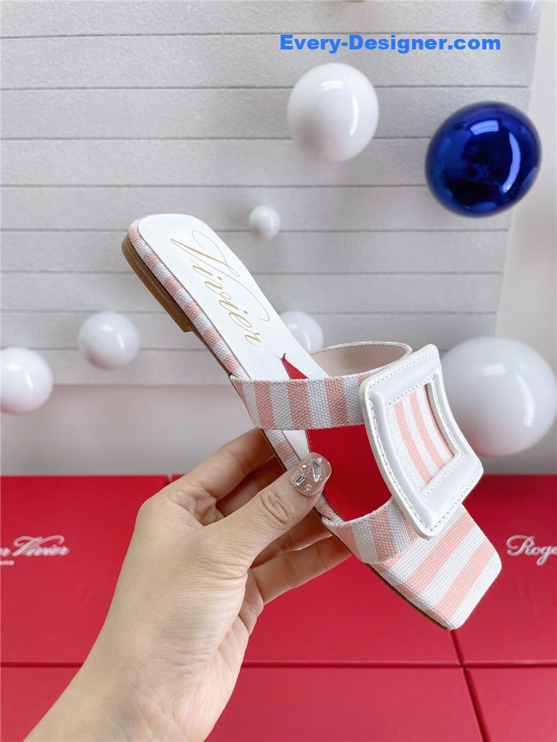 Roger vivier embroidered buckle mules