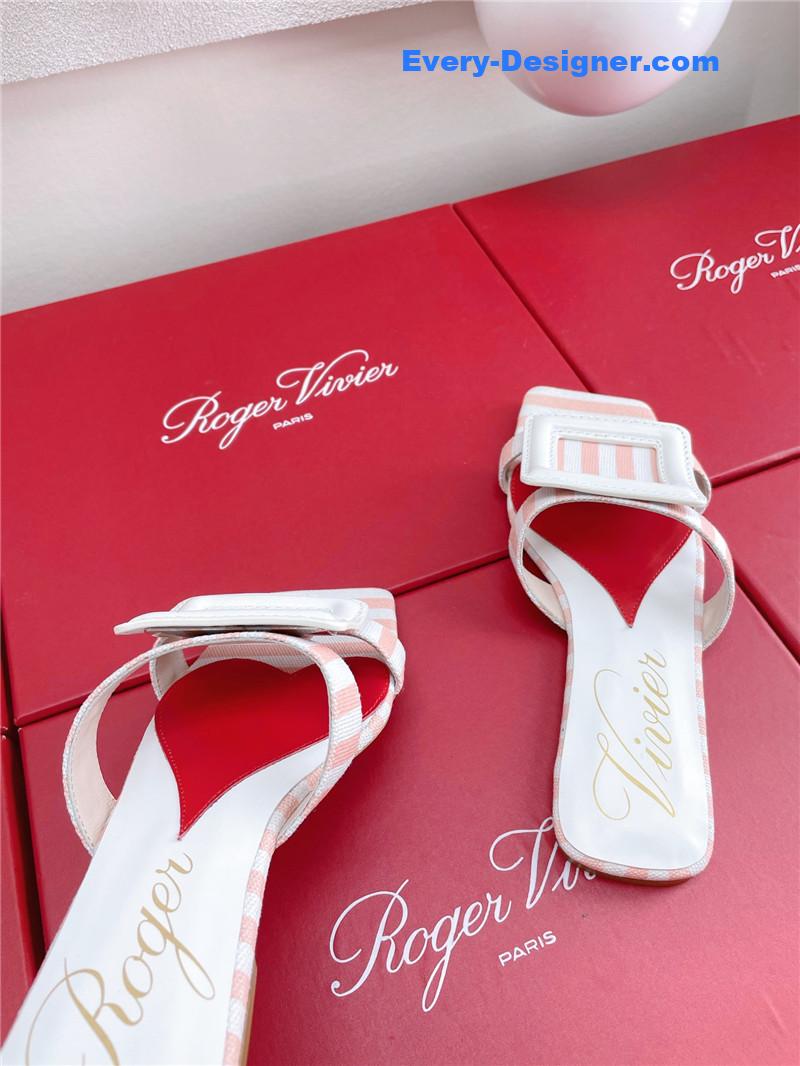 Roger vivier embroidered buckle mules