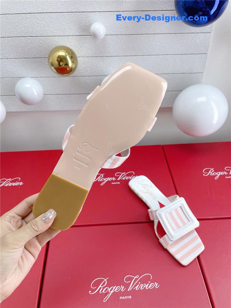 Roger vivier embroidered buckle mules