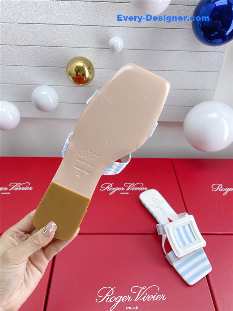 Roger vivier embroidered buckle mules