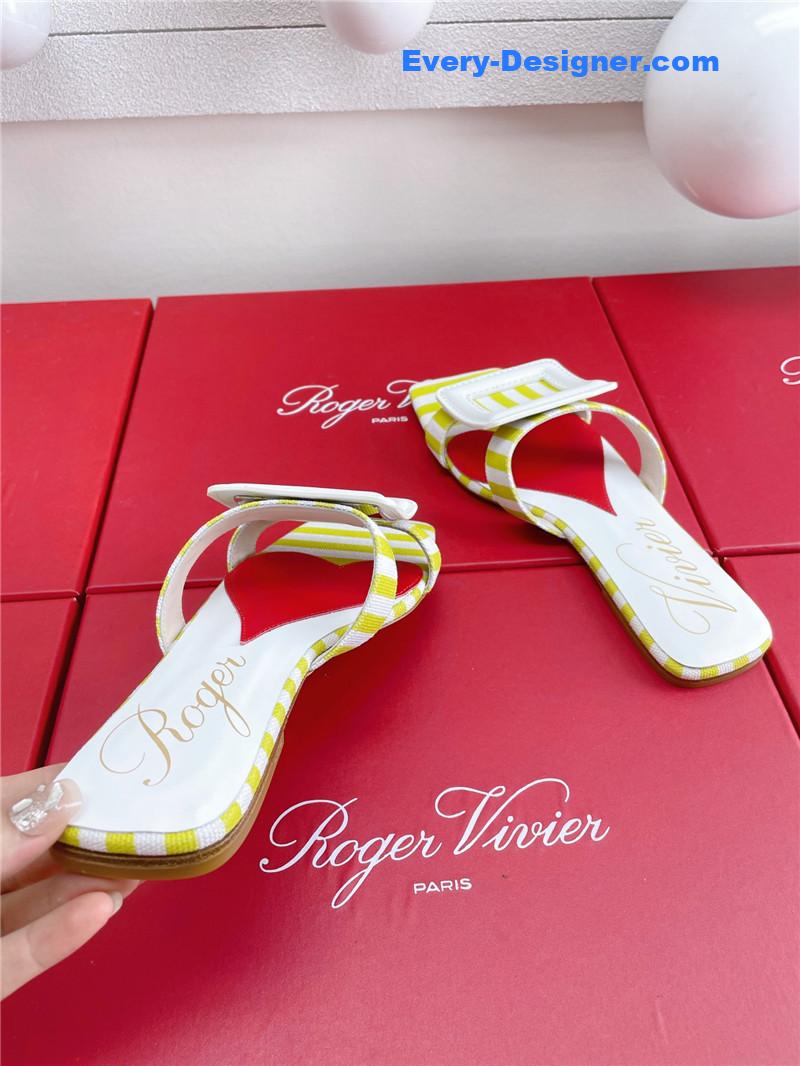 Roger vivier embroidered buckle mules