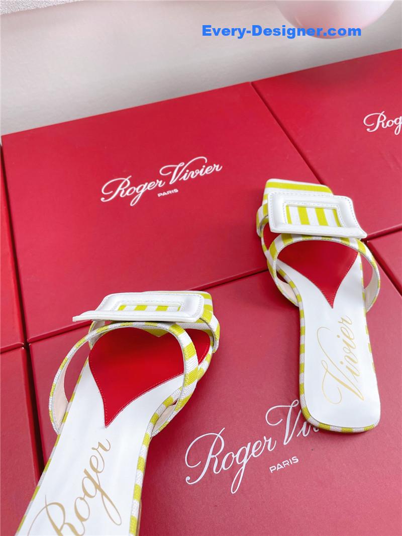 Roger vivier embroidered buckle mules