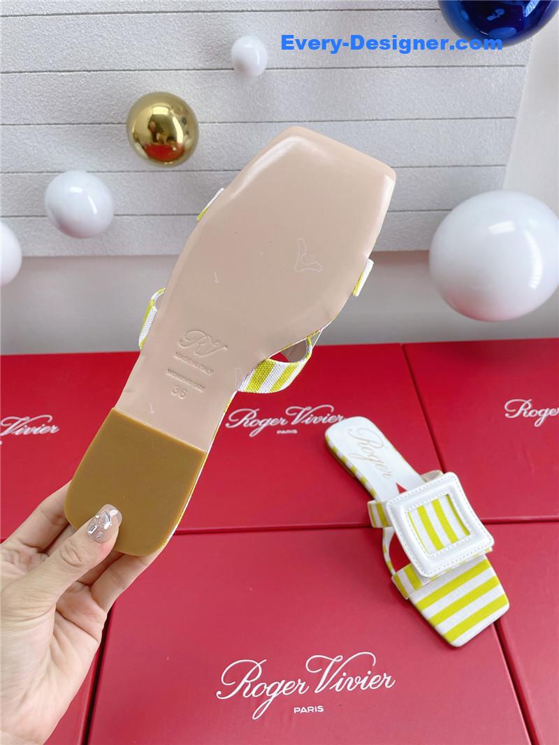 Roger vivier embroidered buckle mules