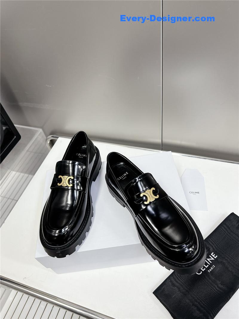 Ce1i*e spring and summer triumphal arch loafers