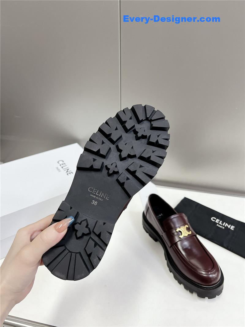 Ce1i*e spring and summer triumphal arch loafers