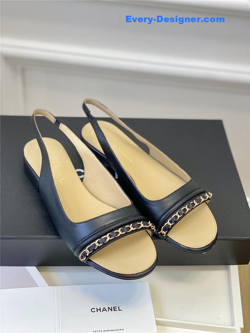 CC new chain fish mouth sandals