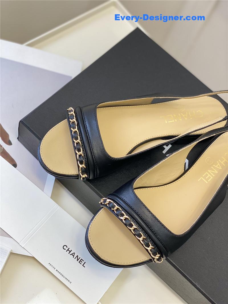 CC new chain fish mouth sandals