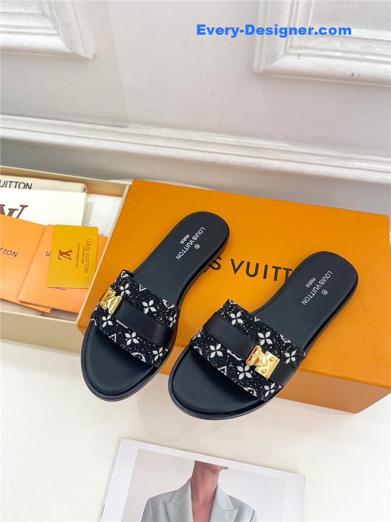 louis vuitton LV metal buckle slippers