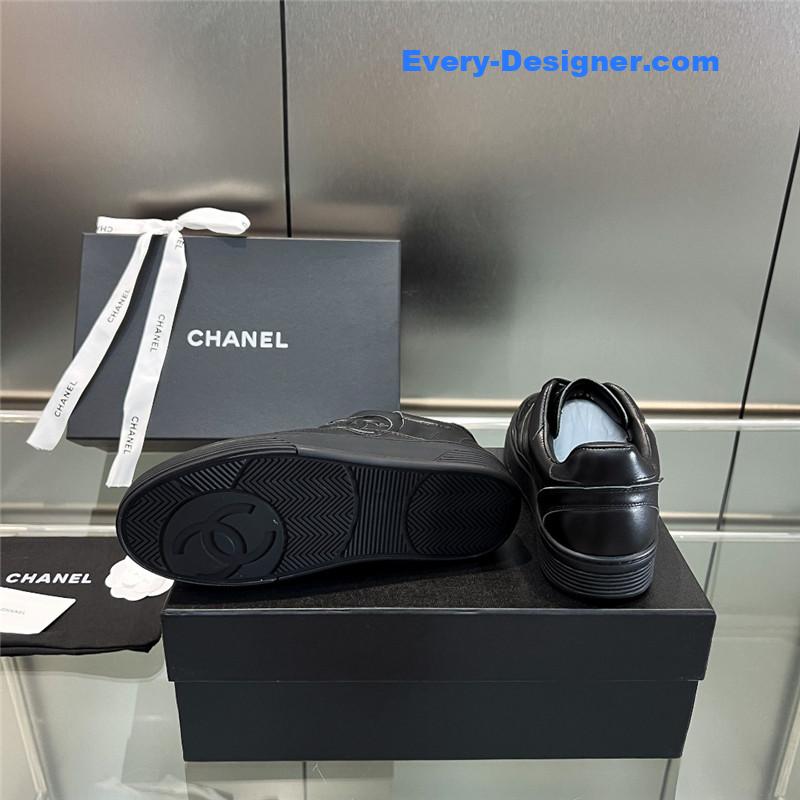 Ch**el new full leather panda color casual sneakers