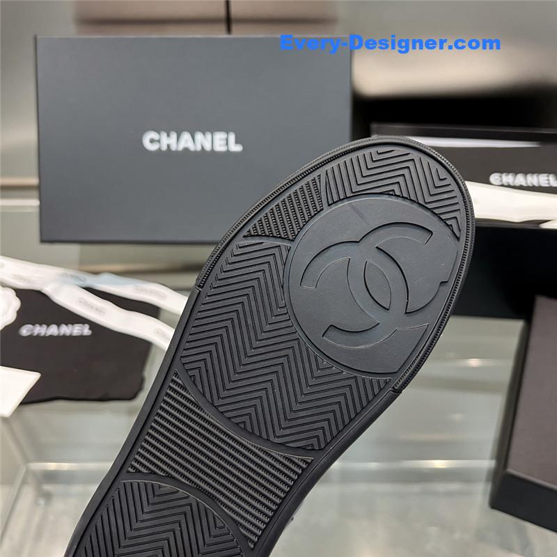 Ch**el new full leather panda color casual sneakers