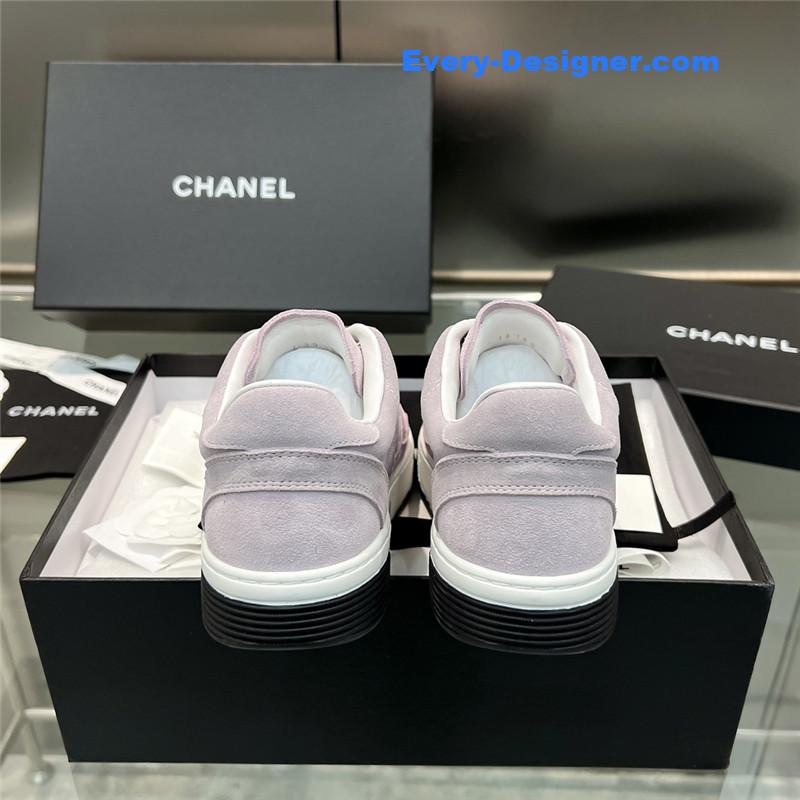 Ch**el new full leather panda color casual sneakers