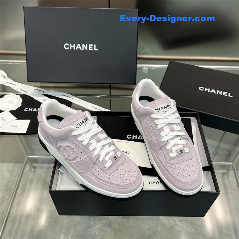 Ch**el new full leather panda color casual sneakers