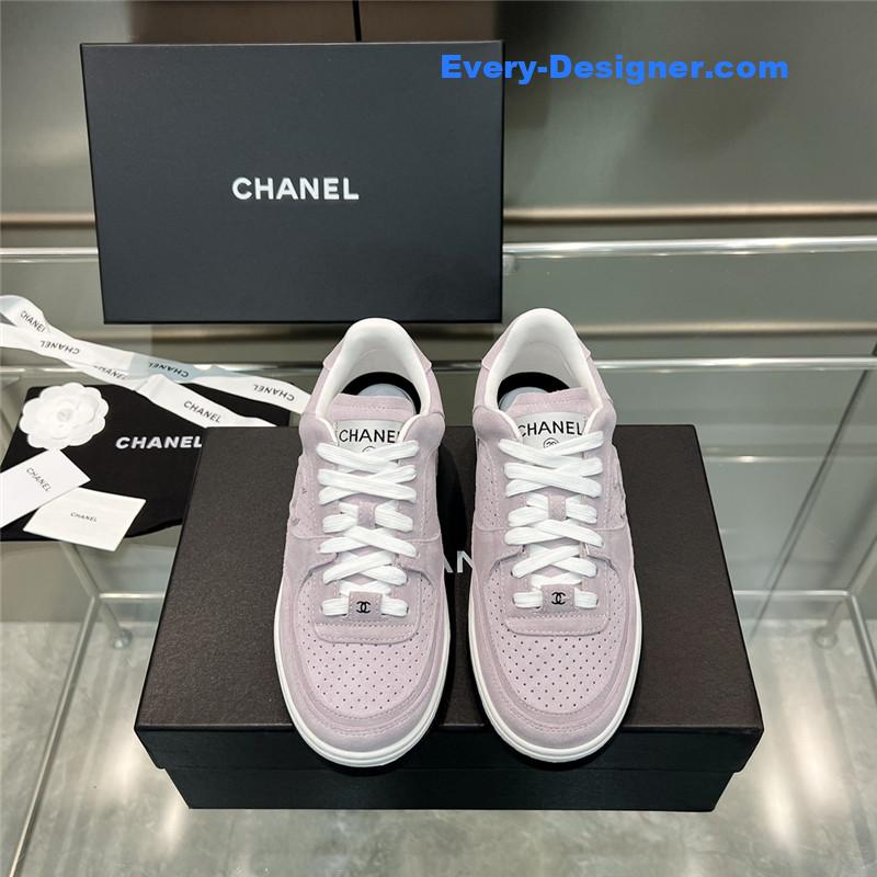 Ch**el new full leather panda color casual sneakers