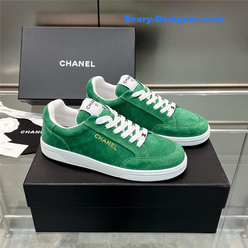 Ch**el new full leather panda color casual sneakers